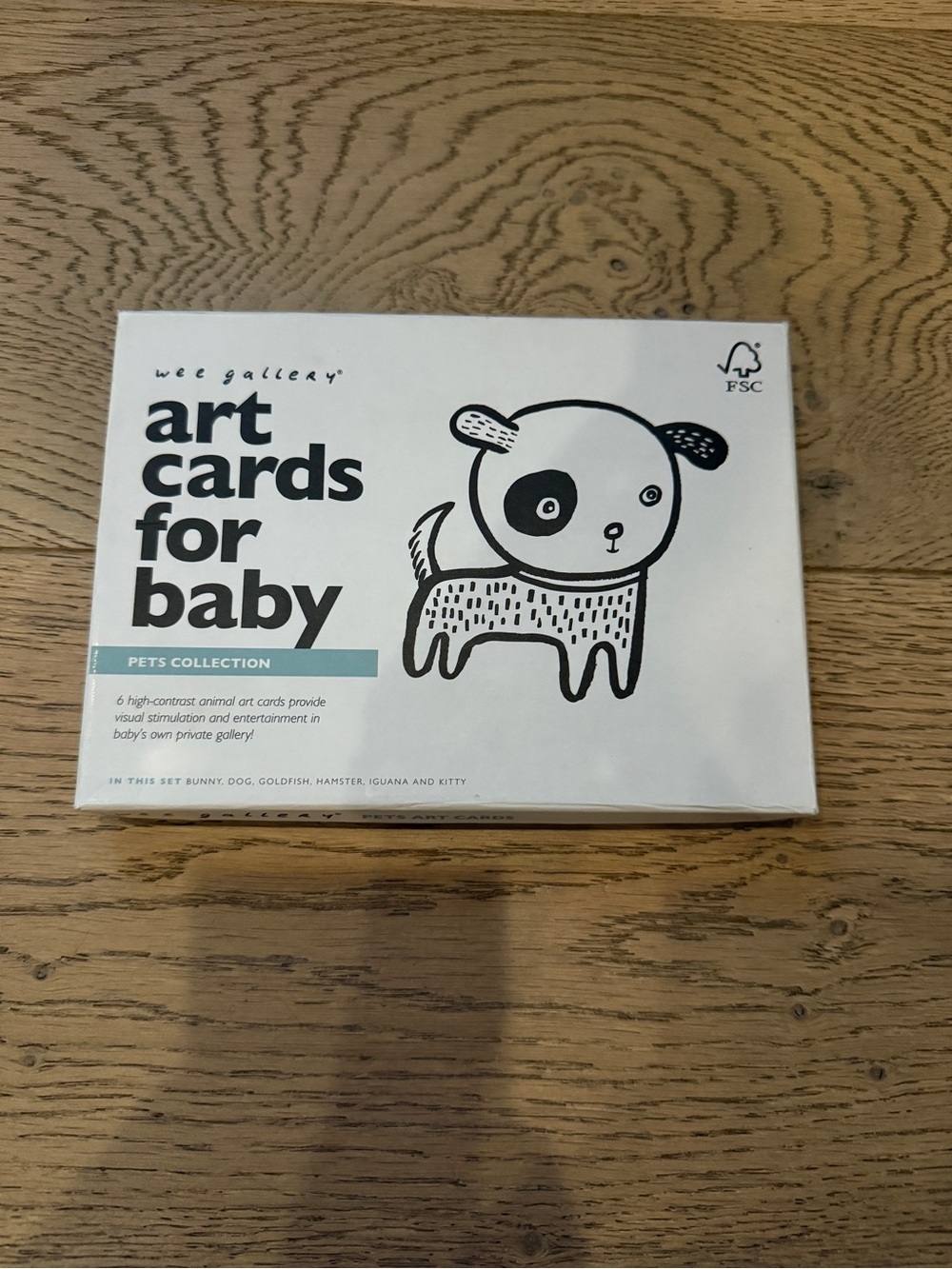 Wee Gallery High Contrast Baby Art Cards - Pets Collection